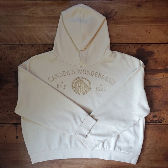 Canada's Wonderland Pullover Hoodie Size 2XL - Cream - Picture 2 of 4
